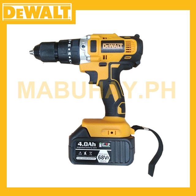 DeWALT Cordless Drill Driver 68V Double Speed with 2 Li ion Batteries