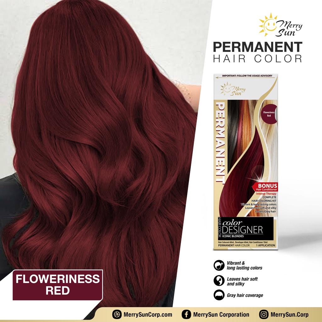 Merry Sun Permanent Hair Color With Hair Therapy | Shopee Philippines
