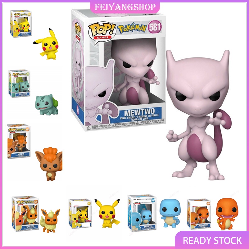 Funko Pop Pokemon Bulbasaur Mewtwo Vulpix Flareon Pikachu Charmander ...