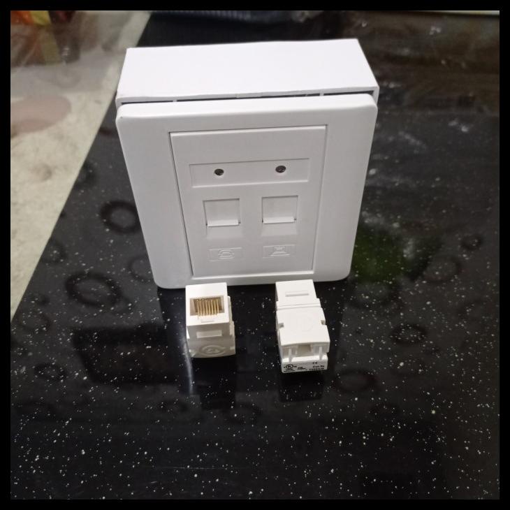 Face Plate Rj 45 with Modular 2 Port and Box Outbou | Shopee Philippines