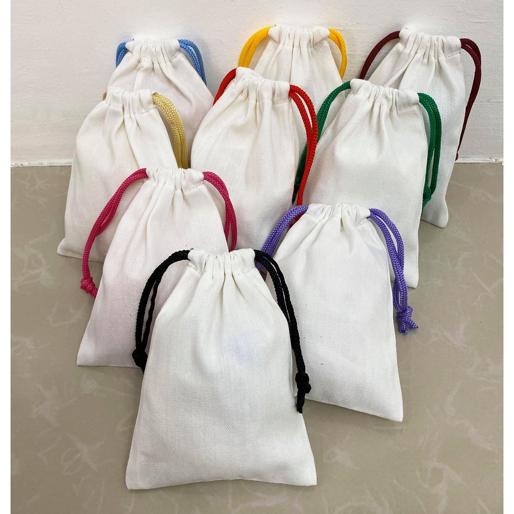 Colored Cord Plain Pouch Katsa Drawstring High Quality Canvas String ...