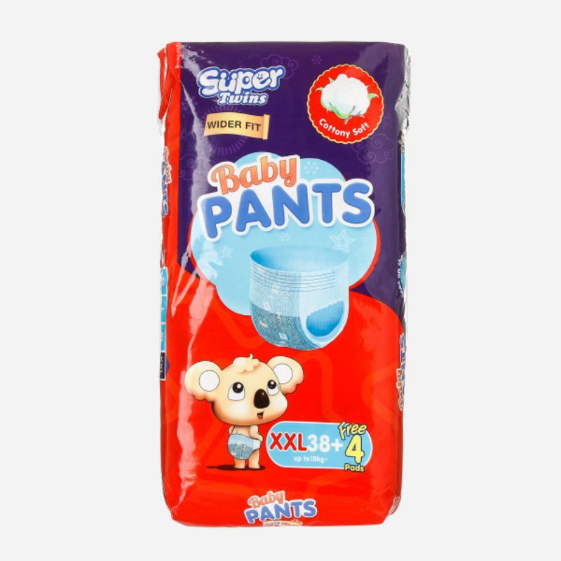 Super Twins Baby Pants XXL, 38s, Baby Diapers