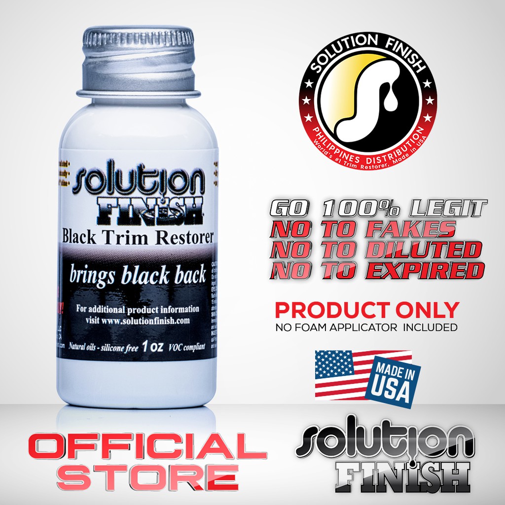 Solution Finish Black Trim Restorer 30ml (1oz.) MADE IN USA | Shopee Philippines