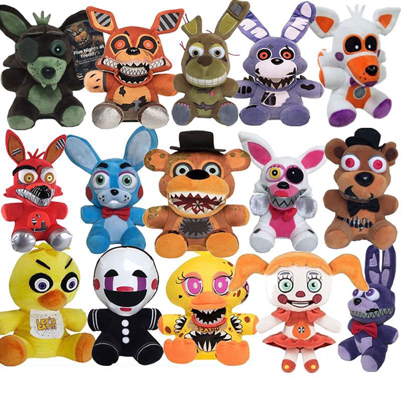 7 Five Nights at Freddy Plush Stuffed Toy FNAF Freddy Fazbear Bear Foxy  Bunny Bonnie Chica Plush Toy 