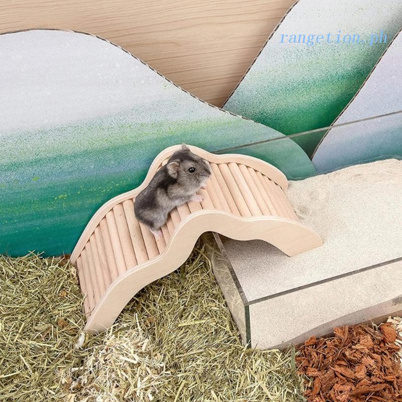 RAN Hamster Climbing Ladder Wooden Bridge Ramp for Guinea Pigs Rats