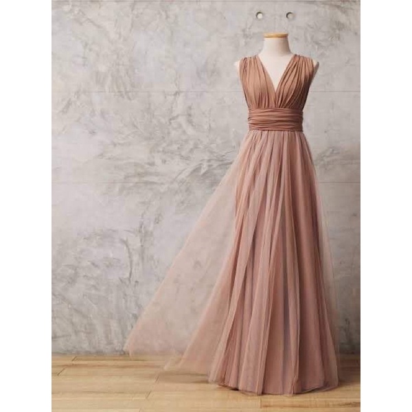 BROWN INFINITY DRESS WITH TULLE | Shopee Philippines