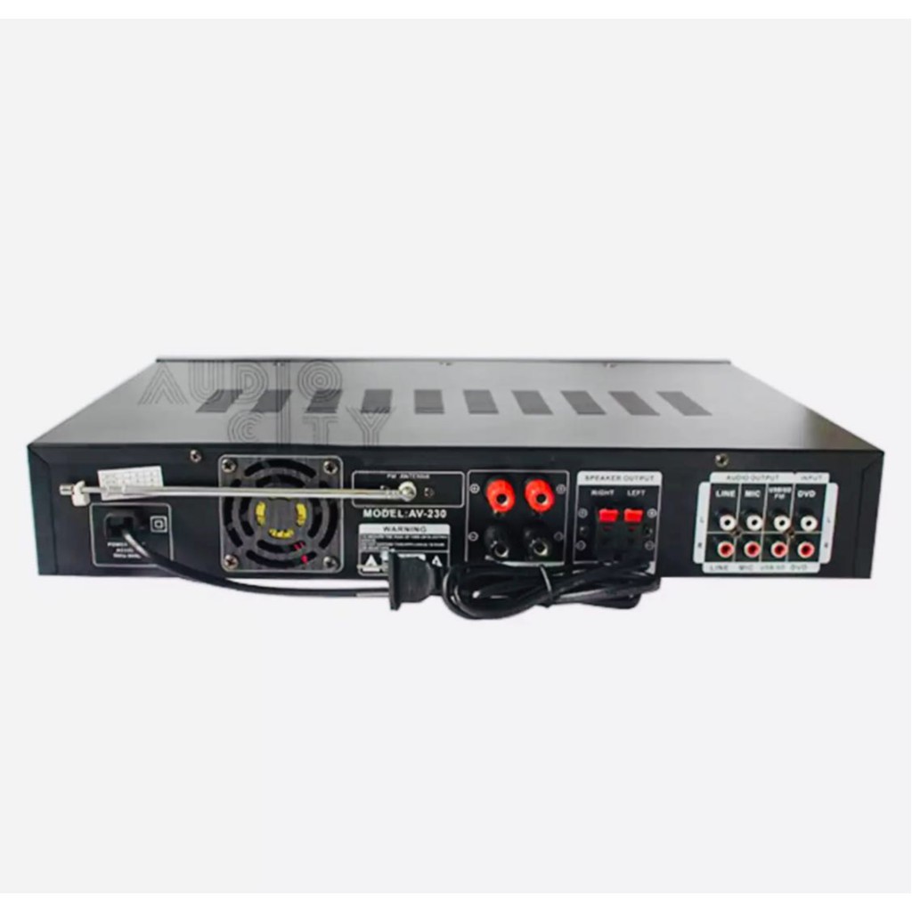Lexing AV-230 Stereo Mixing Power Amplifier with Equalizer (Black ...