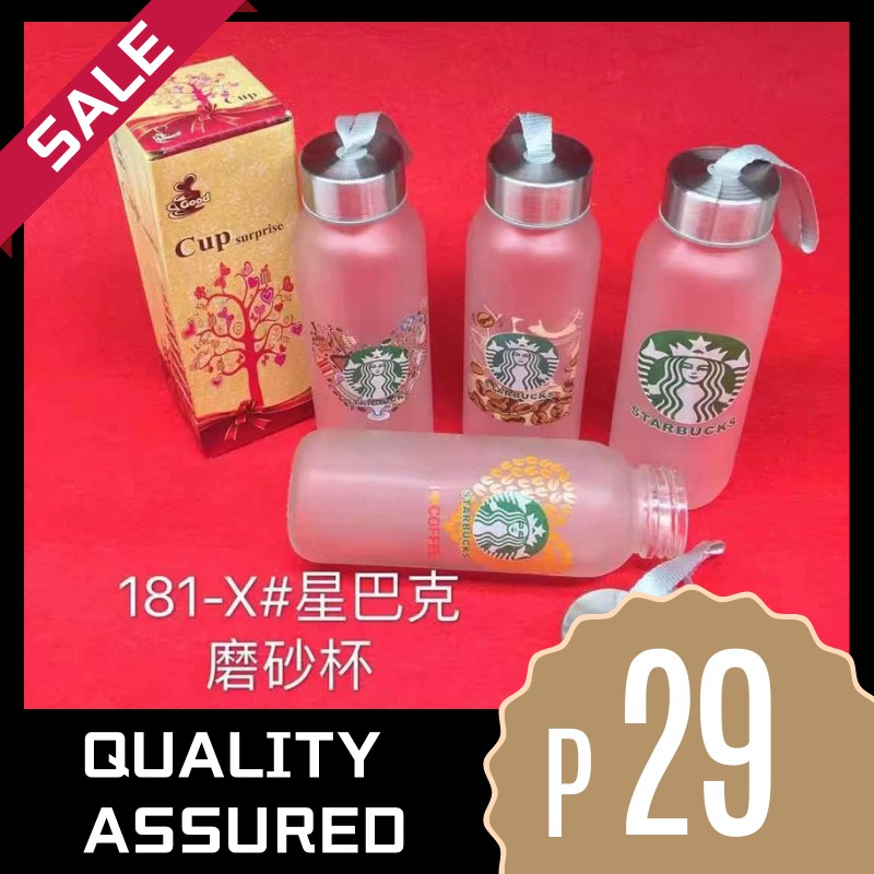 RADMALL [1PC] High Quality Tumbler Glass Bottle Cup and Blurred Design
