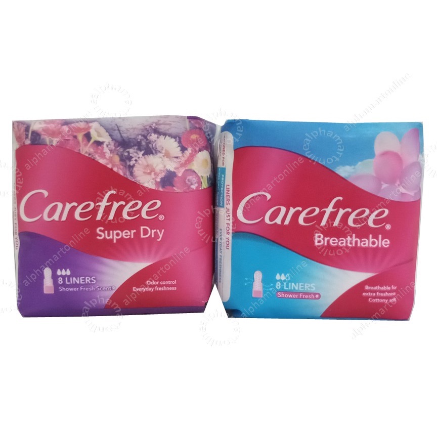 Carefree Pantyliner 8s Breathable/Super Dry Shopee Philippines