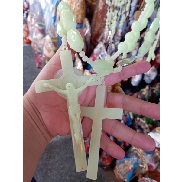 MANAOAG RELIGIOUS ITEMS BLESSED BIG ROSARY GLOWING IN THE DARK Shopee