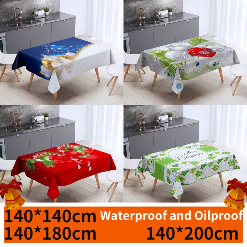 [Christmas tablecloth] waterproof and oilproof tablecloth, coffee