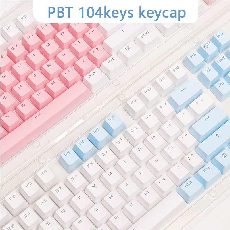 PBT Translucent Backlight Keycaps 104 Keys Mechanical Keyboard Key Cap ...