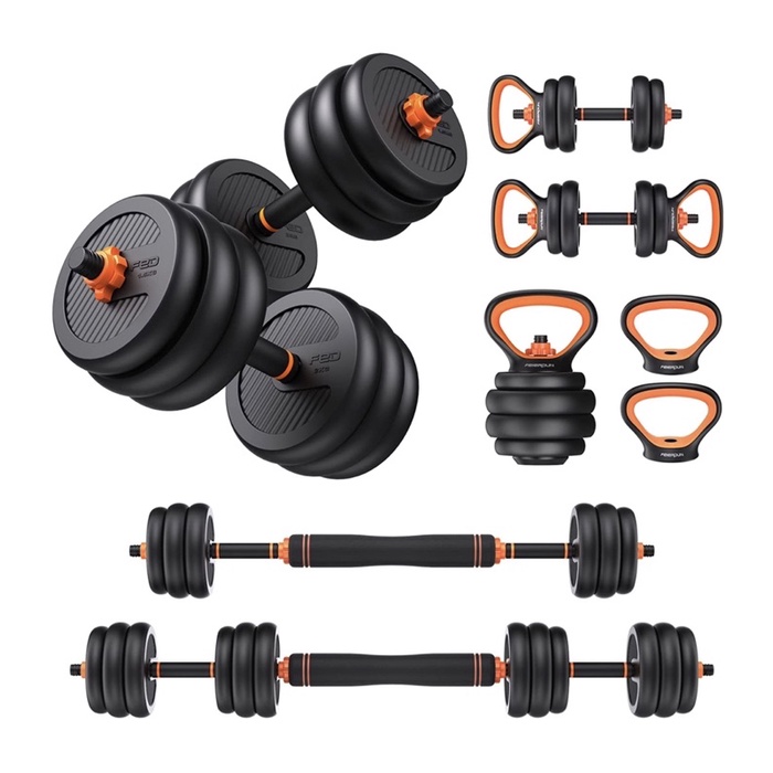 4 in1 Dumbbells Set Used as Barbell, Kettlebells, Push up Stand