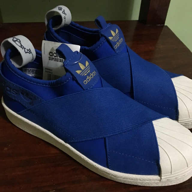 Adidas slip 2025 on dark blue