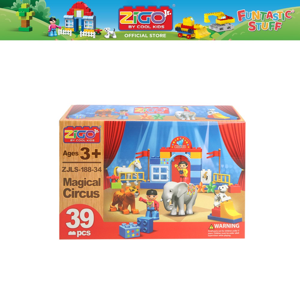 ZIGO Jr. Magical Circus Building Blocks, Toys for Kids, Toddler Blocks ...