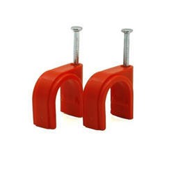 Pvc Clamp orange electrical water line 1/2 3/4 1 with nail heavy duty for  flexible pipes | Shopee Philippines