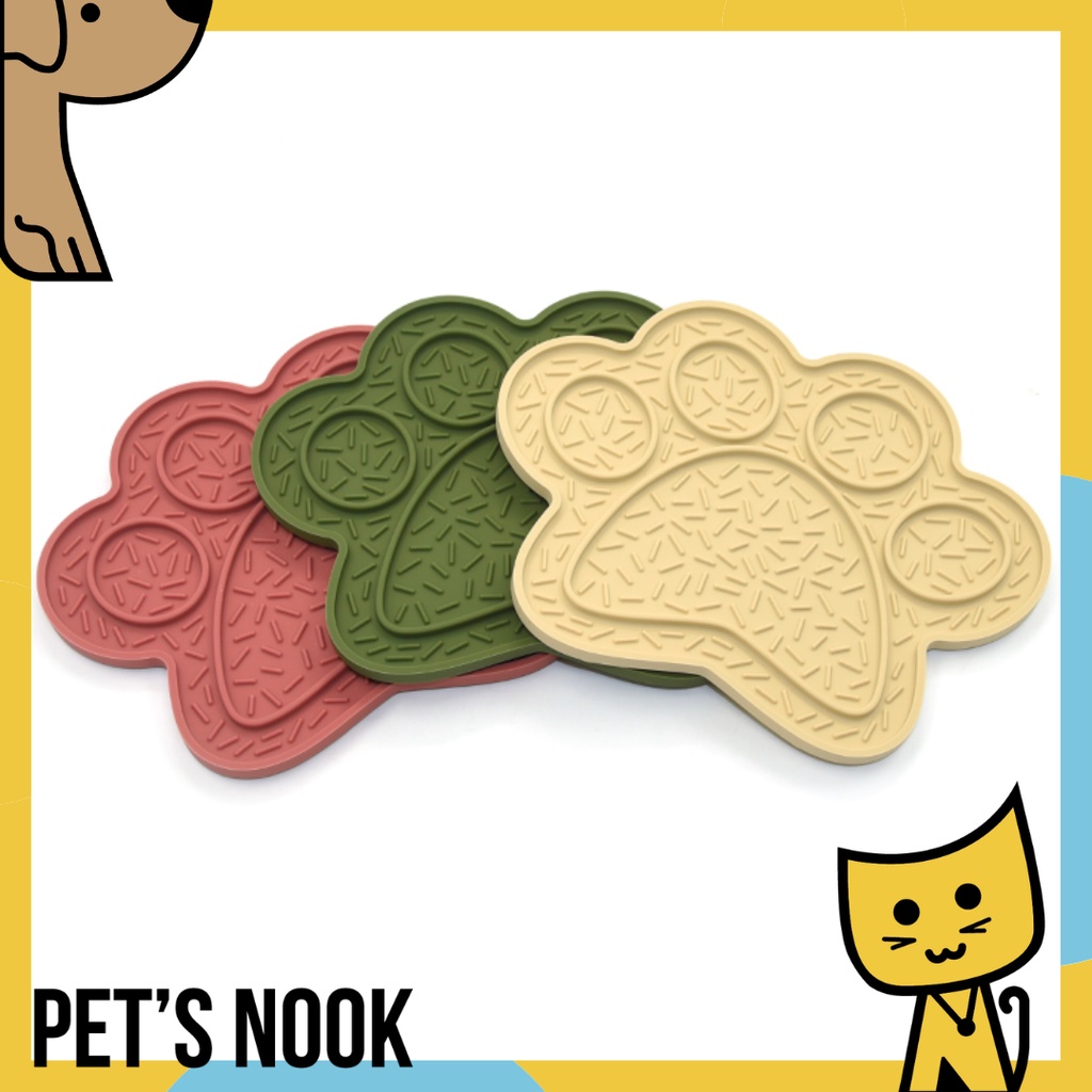 Paw Slow Eating Silicone Lick Mat with Strong Suction by Dapper Pets ...