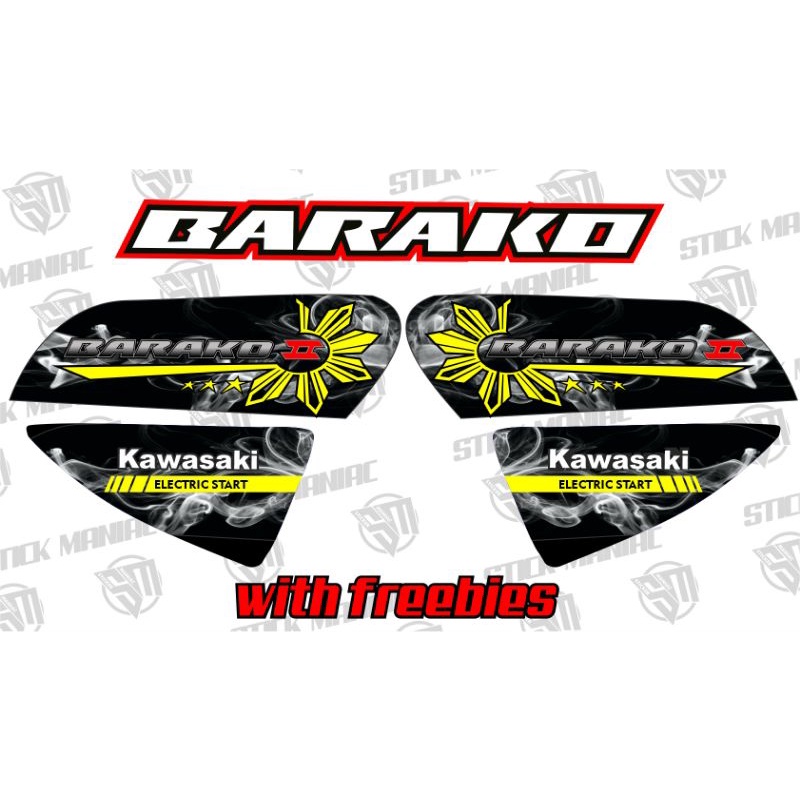 Kawasaki barako decals Shopee Philippines