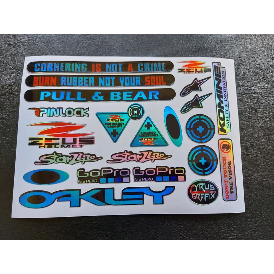 HOLOGRAPHIC HELMET VISOR STICKER Shopee Philippines