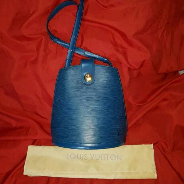 LOUIS VUITTON Shoulder Bag Used Epi Leather Cluny Blue