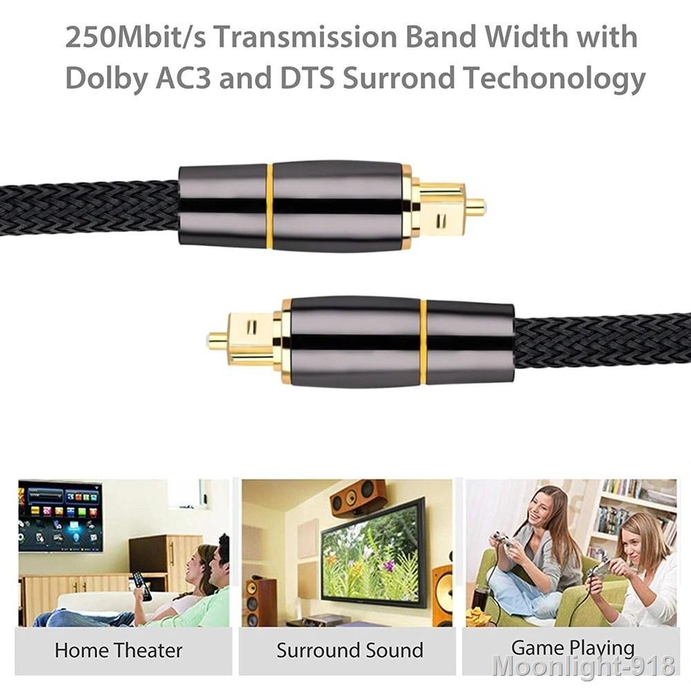HIFI 5.1 Digital SPDIF Fiber Optical Audio Cable for TV Soundbar Amplifier Subwoofer Coaxial