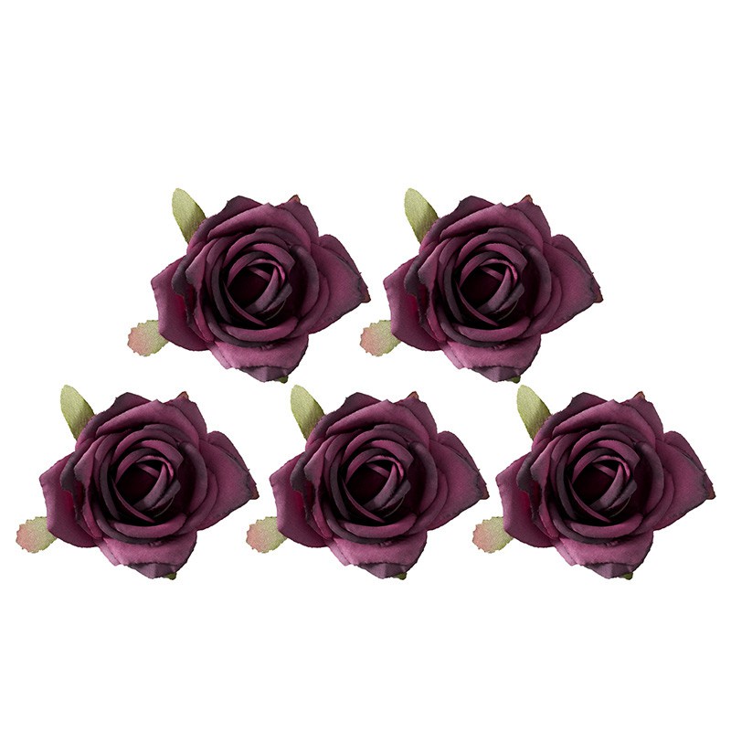Artificial flowers 5 PCS 6CM Rose Flower Heads Wedding Cake Decoration