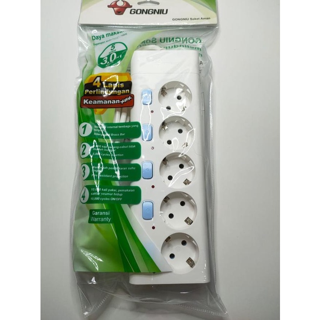 Multi Switch Socket 5 Holes   Gongniu   Gnid-g3050 3m Pdq Svrf 