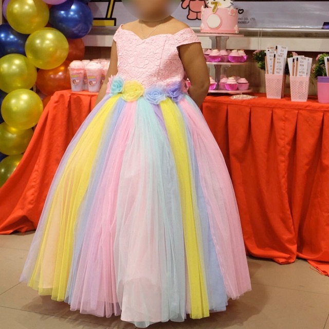 Unicorn gown for hot sale 7th birthday