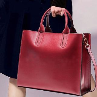 Laidan Women Shoulder Bag PU Leather Tote Handbag Shopping Bags Soft Leather Lady Purse Bags-Brown, Adult Unisex, Size: 33*12*32CM