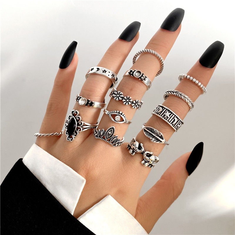 14pcs women fashion rings set finger