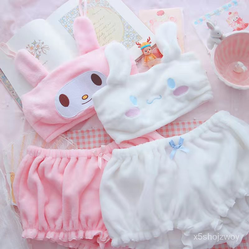 Fuzzy Melody Cinnamoroll Lingerie Set Pajamas Kawaii