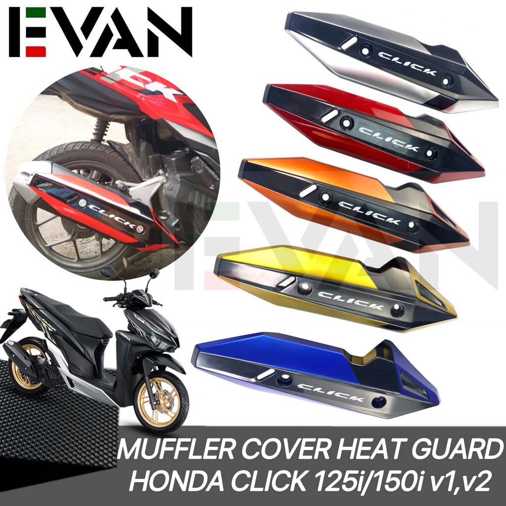 Muffler Cover Heat Guard Double Color For Honda Click 125i 150i v1 v2 Shopee Philippines
