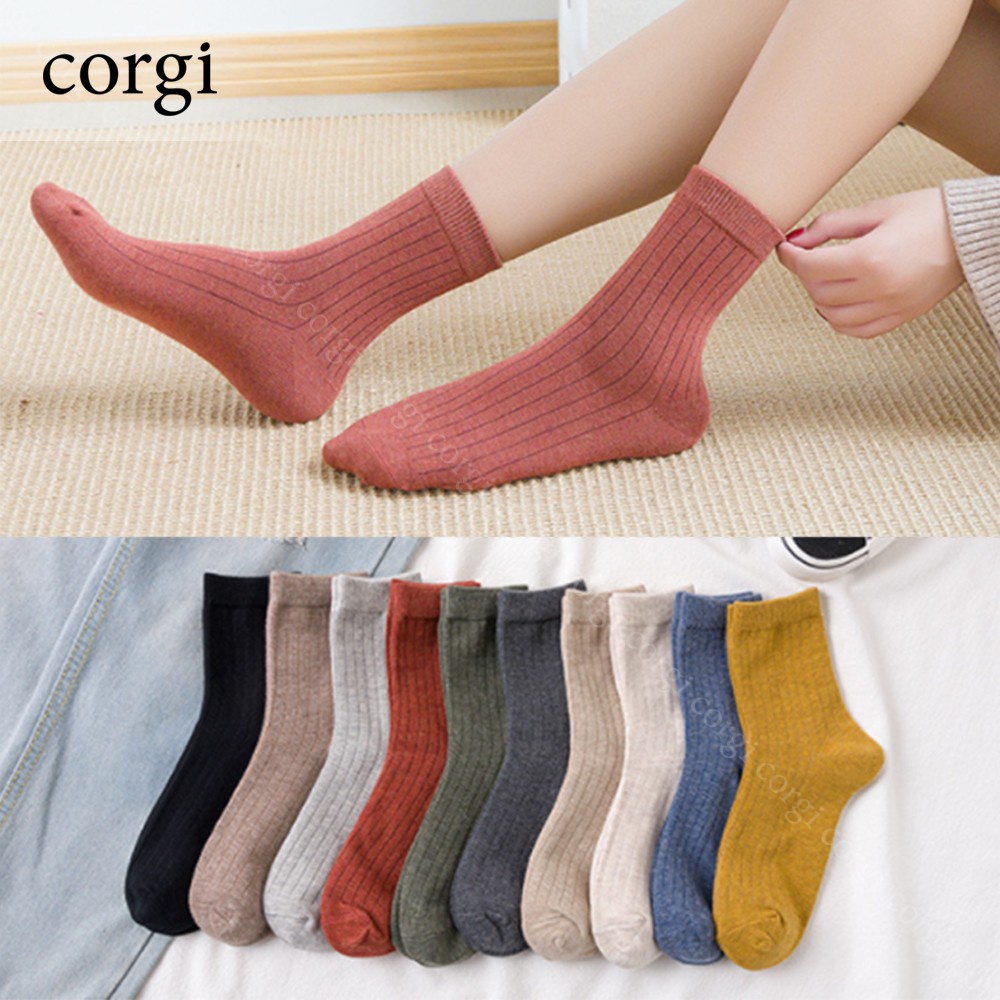 Japanese Vertical Striped Mid Cut Socks COTTON Socks #SCJC500 | Shopee ...