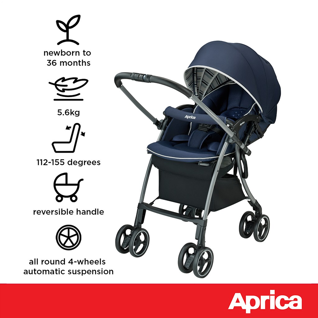 Aprica Luxuna Cushion 0 36m Deluxe Newborn to Toddler Stroller Shopee Philippines