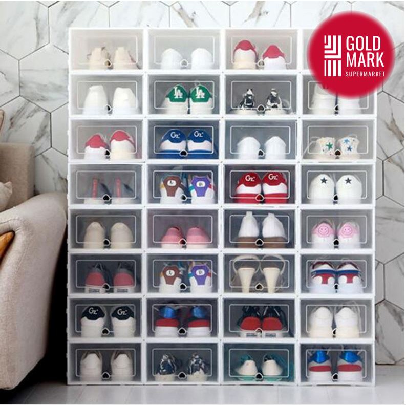 Shoe Box Stackable Candy Color Shoe Box Foldable Drawer Case Storage ...
