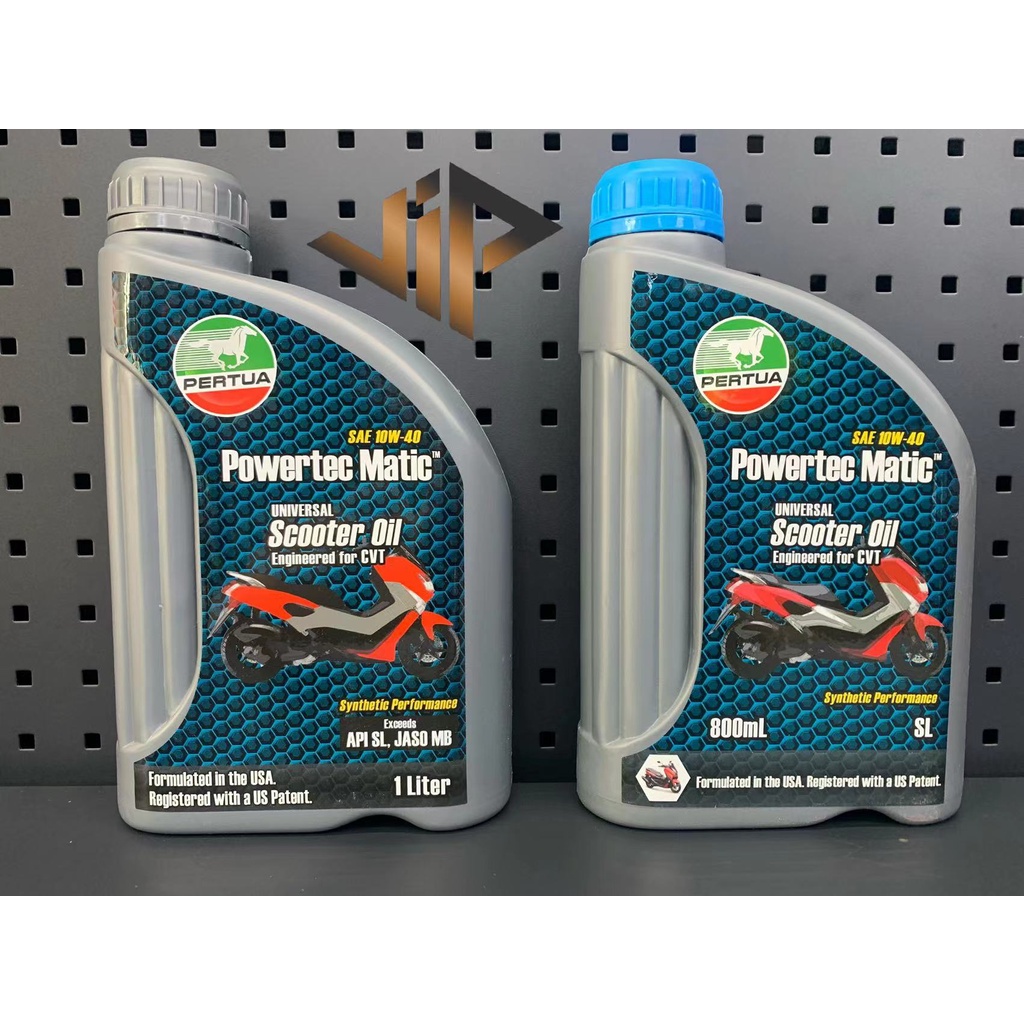 PERTUA MOTO POWERTEC MATIC MOTORCYCLE SCOOTER OIL 10W-40 800ML / 1 L ...