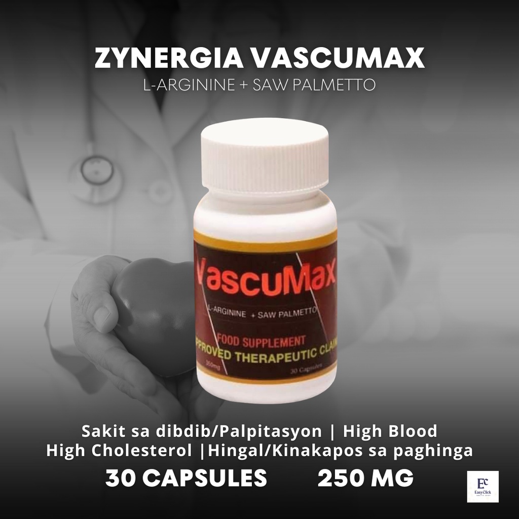 Authentic ZYNERGIA VASCUMAX BY DOC ATOIE WITH LARGININE AND SAW