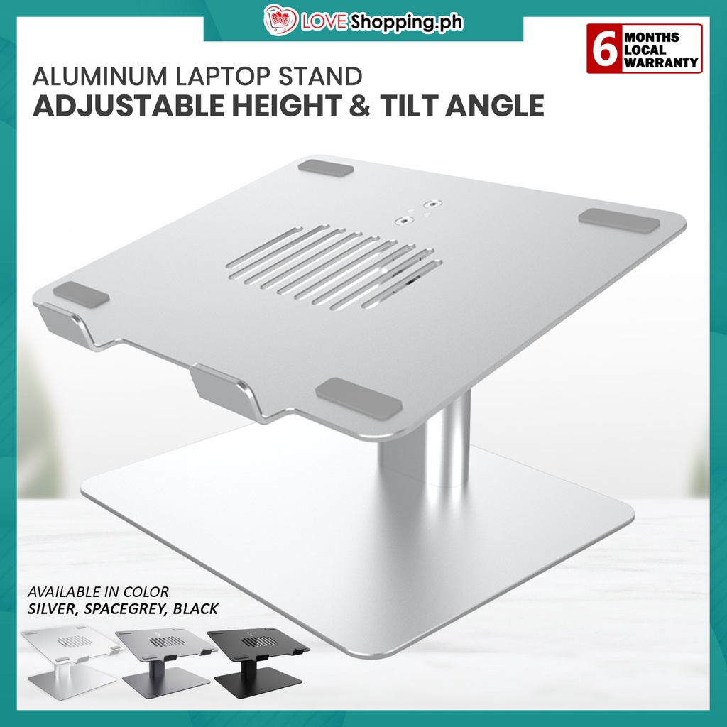 Aluminum Laptop Stand Adjustable Height and Tilt Angle Laptop Dock