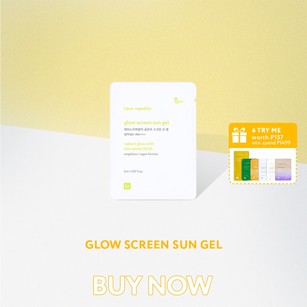 Face Republic Glow Screen Sun Gel SPF50+ PA++++ 2mL [Nonsticky