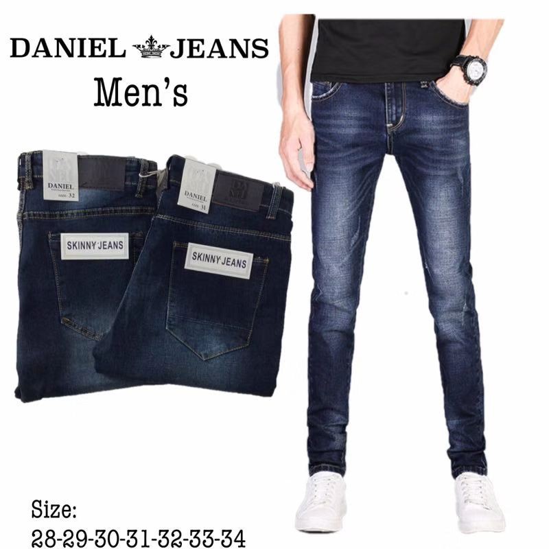 DANIEL Men's Denim Skinny Jeans size 28-36 | Shopee Philippines