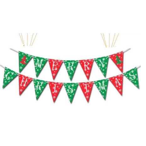 WDHOMEDECOR MERRY CHRISTMAS DECORATION BANNER (PAPERBOARD) | Shopee ...