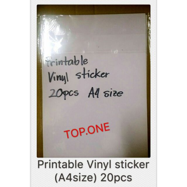 printable Vinyl inkjet sticker(20pcs/A4) | Shopee Philippines