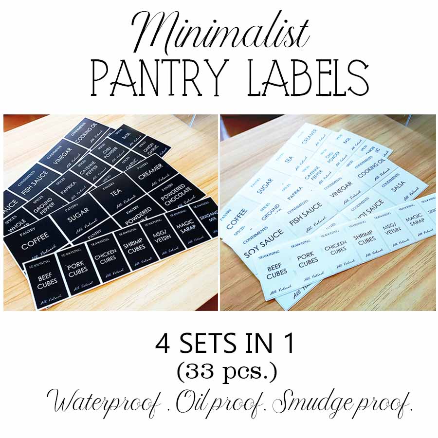 MInimalist Waterproof Pantry Labels | Shopee Philippines