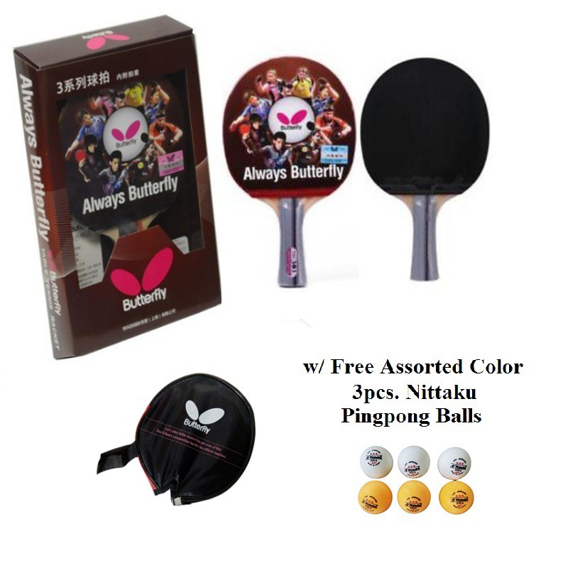 Table Tennis Racket Set (1 paddle) with Free Table Tennis Balls ...