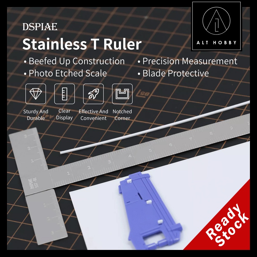 DSPIAE Stainless Steel T Ruler SST-01 / Pla Plate Measurement T Ruler ...