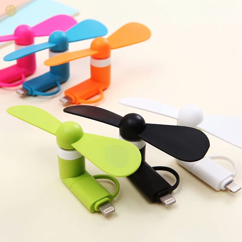 Summer essential Android and Apple two-in-one creative mobile phone fan ...