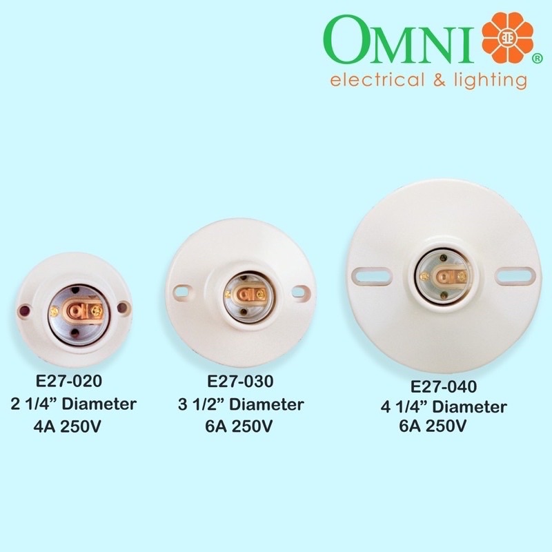 Omni-E27 Ceiling Receptacle 2 1/4”, 3 1/2”, 4 1/4” | Shopee Philippines