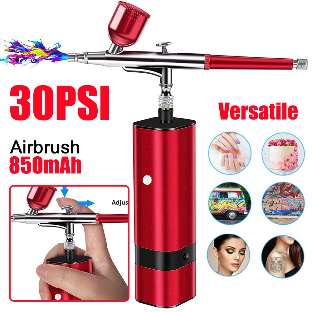 Airbrush Kit,30PSI Airbrush Sets with USB Cable and Hose,DualAction