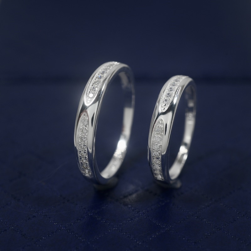 KS silver original 925 italy silver CP100 (couple ring) | Shopee ...