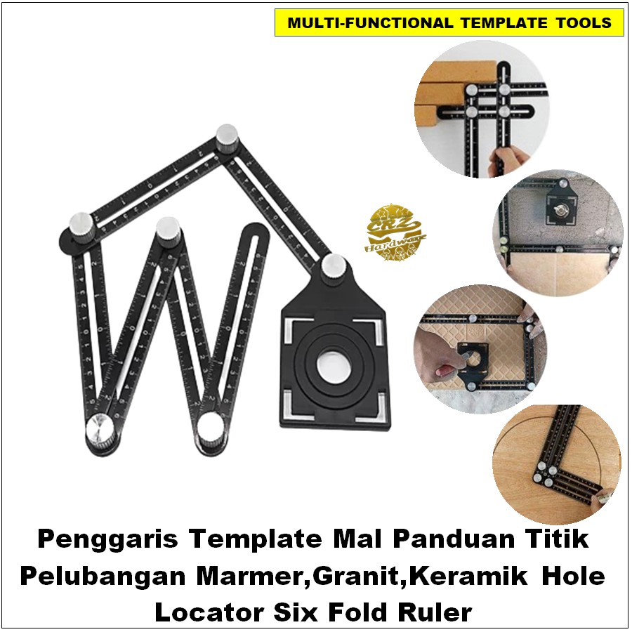 Mall Template Ruler Hollow Point Guide Marble Granite Ceramic Hole ...